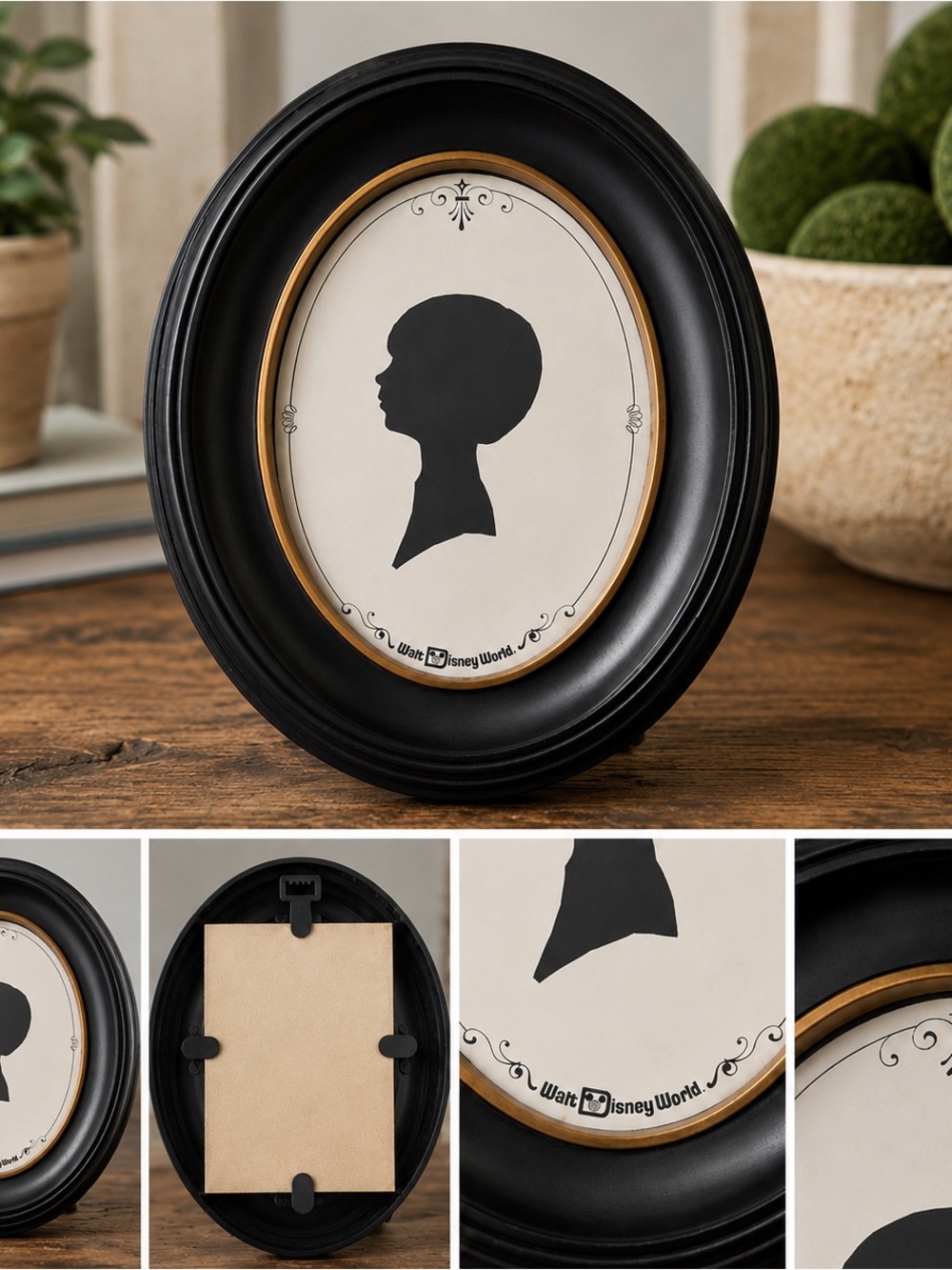 Disney Black and Gold Oval Picture Frame
